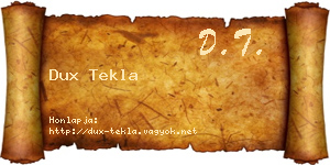 Dux Tekla névjegykártya